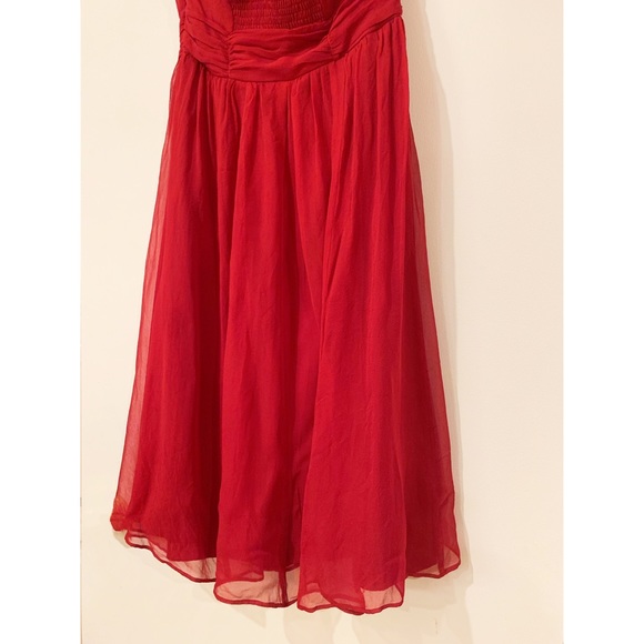 Red Halter Jonathan Martin Cocktail Dress Size 4 - Picture 6 of 8